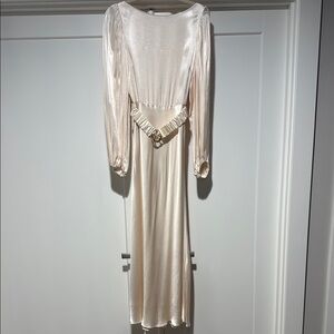 Show Me Your MuMu Cream Long Sleeve Dress